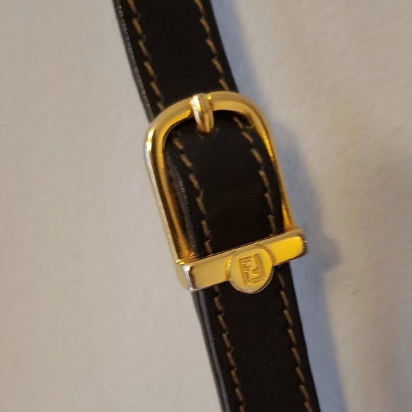 Authentic FENDI Pequin Stripe Canvas Crossbody Bag - Picture 7 of 12